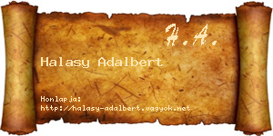 Halasy Adalbert névjegykártya